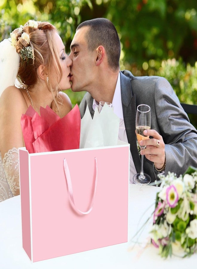 Xloey Large Pink Gift Bags,6Pcs 17"x5.5"x12.6" Paper Gift Bags with Ribbon Handles,Gift Wrap Bags for Bridesmaid,Women,Girls,Birthday,Valentines,Wedding Party - Image 3